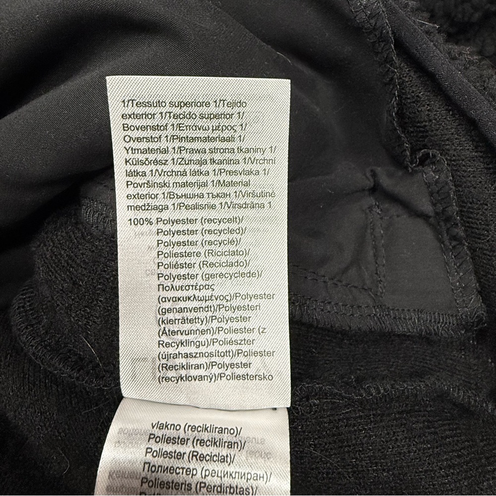Gorpcore Full Zip Black Sherpa Fleece Utility Jacket Size M Medium - Picture 9 of 9